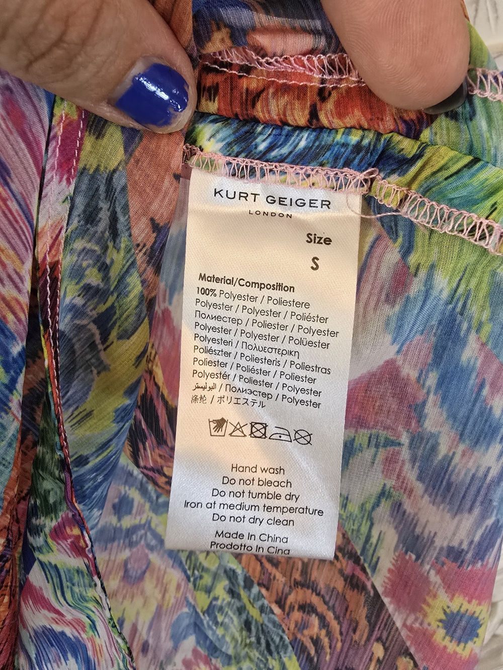 Kurt Geiger London X Matthew Williamson Tunic Swim Coverup Kensington Printed S - Picture 6 of 8